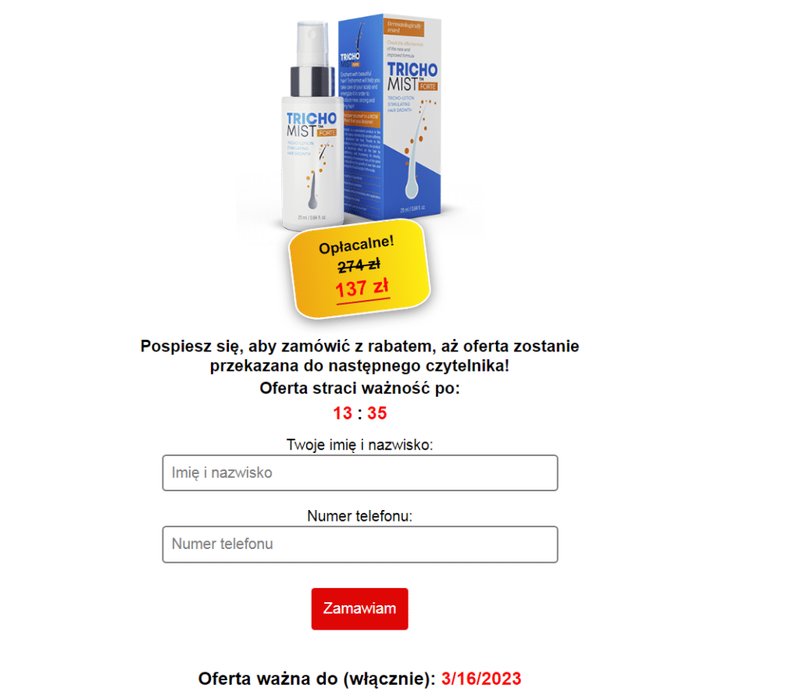 Overview of gdzie kupić trichomist forte